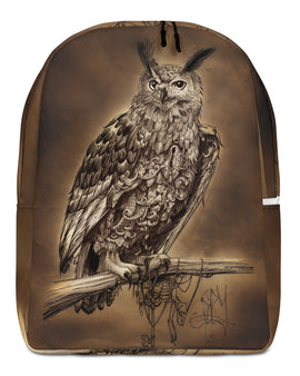 Clockwork owl Minimalist Backpack