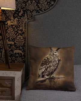 Clockwork Owl Basic Pillow