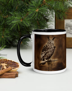 Coffee cup mug with Clockwork Owl image